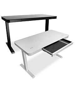 1.2 Metre Glass Sit Stand Desk