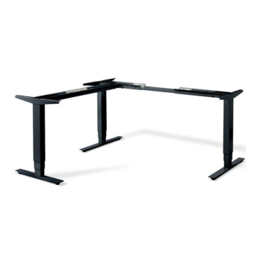 L-Shape Standing Desk Leg System Only, Tri Motor, 3 Stage