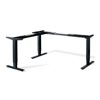 L-Shape Standing Desk Legs Only, Tri Motor, 3 Stage